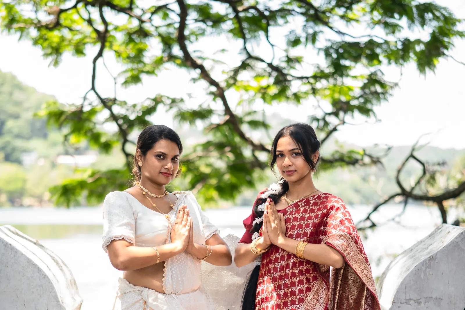 Authentic cultural photoshoot in traditional dress